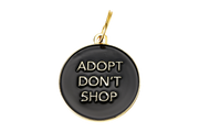 Pet ID Tag - Adopt Don't Shop - Black