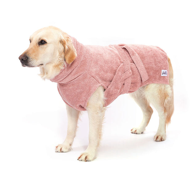 Dog Drying Coat - Pink Berry
