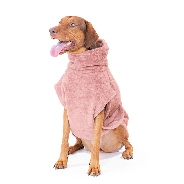 Dog Drying Coat - Pink Berry