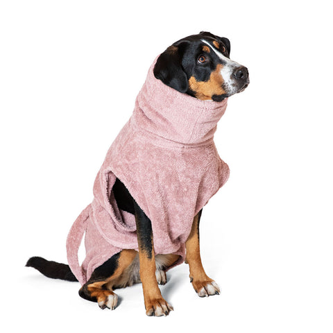 Dog Drying Coat - Pink Berry
