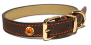 Rosewood Luxury Leather Halsband Hond Leer Luxe Bruin